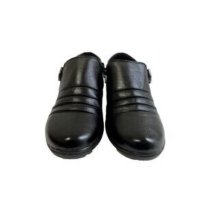 Easy Street Comfort Wave Ankle Booties Women 7.5 Black  Casual.